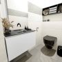 Mondiaz OLAN Toiletmeubel 80x30x40cm met 0 kraangaten 1 lades talc mat Wastafel Lex midden Solid Surface Zwart FK75342765 - Thumbnail 5