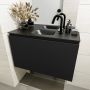 Mondiaz OLAN Toiletmeubel 80x30x40cm met 1 kraangaten 1 lades urban mat Wastafel Lex midden Solid Surface Zwart FK75342793 - Thumbnail 4