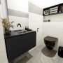 Mondiaz OLAN Toiletmeubel 80x30x40cm met 0 kraangaten 1 lades urban mat Wastafel Lex midden Solid Surface Zwart FK75342794 - Thumbnail 4