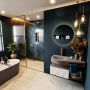 Mondiaz RIVA badmeubelsets 100x50x30cm 1 lade MDF carrara mat push to open 1 kraangat 1 wasbak links Smoke solid surface RIVA11051 - Thumbnail 3