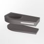 Mondiaz RIVA badmeubelsets 100x50x5.8cm 0 lades Dark Grey mat 1 kraangat 1 wasbak links dark grey solid surface RIVA-D10059 - Thumbnail 5