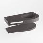 Mondiaz RIVA badmeubelsets 100x50x5.8cm 0 lades Dark Grey mat 1 kraangat 1 wasbak rechts dark grey solid surface RIVA-D10060 - Thumbnail 5