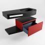 Mondiaz RIVA badmeubelsets 100x50x30cm 1 lade MDF Fire mat push to open 0 kraangaten 1 wasbak rechts Urban solid surface RIVA10258 - Thumbnail 3