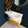 Mondiaz RIVA badmeubelsets 100x50x30cm 1 lade MDF Ocher mat push to open 0 kraangaten 1 wasbak rechts Talc solid surface RIVA10098 - Thumbnail 5
