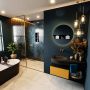 Mondiaz RIVA badmeubelsets 100x50x30cm 1 lade MDF Ocher mat push to open 0 kraangaten 1 wasbak links Urban solid surface RIVA10273 - Thumbnail 4