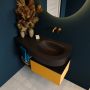 Mondiaz RIVA badmeubelsets 100x50x30cm 1 lade MDF Ocher mat push to open 0 kraangaten 1 wasbak rechts Urban solid surface RIVA10274 - Thumbnail 5