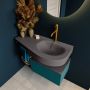 Mondiaz RIVA badmeubelsets 100x50x30cm 1 lade MDF Smag mat push to open 1 kraangat 1 wasbak rechts dark grey solid surface RIVA10460 - Thumbnail 4