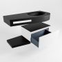 Mondiaz RIVA badmeubelsets 100x50x30cm 1 lade MDF Talc mat push to open 1 kraangat 1 wasbak rechts Urban solid surface RIVA10180 - Thumbnail 3