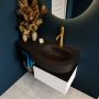 Mondiaz RIVA badmeubelsets 100x50x30cm 1 lade MDF Talc mat push to open 1 kraangat 1 wasbak rechts Urban solid surface RIVA10180 - Thumbnail 5