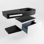 Mondiaz RIVA badmeubelsets 100x50x30cm 1 lade MDF Talc mat push to open 0 kraangaten 1 wasbak rechts Urban solid surface RIVA10178 - Thumbnail 4