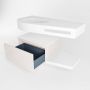 Mondiaz RIVA badmeubelsets 100x50x30cm 1 lade MDF Underlayment mat push to open 0 kraangaten 1 wasbak links Talc solid surface RIVA10153 - Thumbnail 4