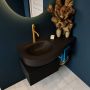 Mondiaz RIVA badmeubelsets 100x50x30cm 1 lade MDF Urban mat push to open 1 kraangat 1 wasbak links Urban solid surface RIVA10187 - Thumbnail 5