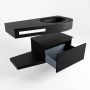 Mondiaz RIVA badmeubelsets 100x50x30cm 1 lade MDF Urban mat push to open 0 kraangaten 1 wasbak rechts Urban solid surface RIVA10186 - Thumbnail 3