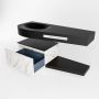 Mondiaz RIVA badmeubelsets 120x50x30cm 1 lade MDF carrara mat push to open 0 kraangaten 1 wasbak links Urban solid surface RIVA10349 - Thumbnail 3