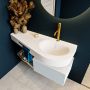 Mondiaz RIVA badmeubelsets 120x50x30cm 1 lade MDF Clay mat push to open 1 kraangat 1 wasbak rechts Talc solid surface RIVA10040 - Thumbnail 5
