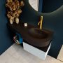 Mondiaz RIVA badmeubelsets 120x50x30cm 1 lade MDF Clay mat push to open 1 kraangat 1 wasbak rechts Urban solid surface RIVA10216 - Thumbnail 5