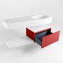 Mondiaz RIVA badmeubelsets 120x50x30cm 1 lade MDF Fire mat push to open 1 kraangat 1 wasbak rechts Talc solid surface RIVA10088 - Thumbnail 3