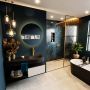 Mondiaz RIVA badmeubelsets 120x50x30cm 1 lade MDF Linen mat push to open 1 kraangat 1 wasbak rechts Urban solid surface RIVA10200 - Thumbnail 4
