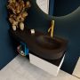 Mondiaz RIVA badmeubelsets 120x50x30cm 1 lade MDF Linen mat push to open 1 kraangat 1 wasbak rechts Urban solid surface RIVA10200 - Thumbnail 5