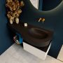 Mondiaz RIVA badmeubelsets 120x50x30cm 1 lade MDF Linen mat push to open 0 kraangaten 1 wasbak rechts Urban solid surface RIVA10198 - Thumbnail 5