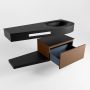 Mondiaz RIVA badmeubelsets 120x50x30cm 1 lade MDF Rust mat push to open 0 kraangaten 1 wasbak rechts Urban solid surface RIVA10254 - Thumbnail 3