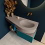 Mondiaz RIVA badmeubelsets 120x50x30cm 1 lade MDF Smag mat push to open 0 kraangaten 1 wasbak rechts Smoke solid surface RIVA10990 - Thumbnail 4