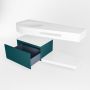 Mondiaz RIVA badmeubelsets 120x50x30cm 1 lade MDF Smag mat push to open 1 kraangat 1 wasbak links Talc solid surface RIVA10111 - Thumbnail 3