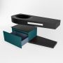 Mondiaz RIVA badmeubelsets 120x50x30cm 1 lade MDF Smag mat push to open 1 kraangat 1 wasbak links Urban solid surface RIVA10287 - Thumbnail 3