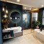 Mondiaz RIVA badmeubelsets 120x50x30cm 1 lade MDF Smoke mat push to open 1 kraangat 1 wasbak rechts Talc solid surface RIVA10048 - Thumbnail 4