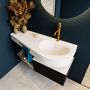 Mondiaz RIVA badmeubelsets 120x50x30cm 1 lade MDF Urban mat push to open 1 kraangat 1 wasbak rechts Talc solid surface RIVA10016 - Thumbnail 5