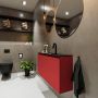Mondiaz TURE Toiletmeubel 100x23x50cm met 1 kraangaten 2 deuren fire mat Wastafel Eden midden Solid Surface Zwart FK75341552 - Thumbnail 5