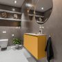 Mondiaz TURE Toiletmeubel 100x23x50cm met 1 kraangaten 2 deuren ocher mat Wastafel Eden links Solid Surface Wit FK75341171 - Thumbnail 5