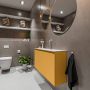 Mondiaz TURE Toiletmeubel 100x23x50cm met 1 kraangaten 2 deuren ocher mat Wastafel Eden midden Solid Surface Wit FK75341169 - Thumbnail 5