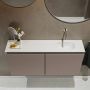 Mondiaz TURE Toiletmeubel 100x23x50cm met 0 kraangaten 2 deuren smoke mat Wastafel Eden rechts Solid Surface Wit FK75341114 - Thumbnail 4