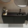 Mondiaz TURE Toiletmeubel 100x23x50cm met 0 kraangaten 2 deuren urban mat Wastafel Eden rechts Solid Surface Zwart FK75341412 - Thumbnail 4