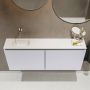 Mondiaz TURE Toiletmeubel 120x23x50cm met 0 kraangaten 2 deuren cale mat Wastafel Eden links Solid Surface Wit FK75341268 - Thumbnail 3