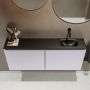 Mondiaz TURE Toiletmeubel 120x23x50cm met 0 kraangaten 2 deuren cale mat Wastafel Eden rechts Solid Surface Zwart FK75341621 - Thumbnail 4