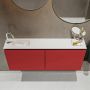 Mondiaz TURE Toiletmeubel 120x23x50cm met 1 kraangaten 2 deuren fire mat Wastafel Eden links Solid Surface Wit FK75341207 - Thumbnail 4