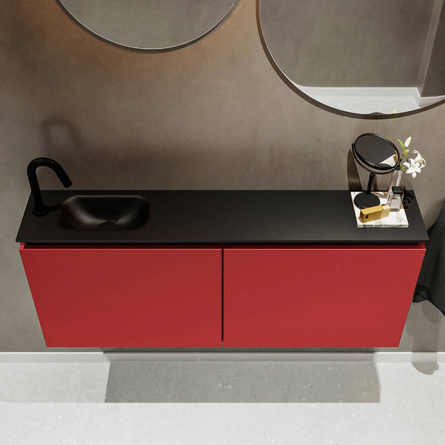 Mondiaz Ture fonteinmeubel 120cm Fire Eden wastafel Urban links met 1 kraangat
