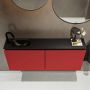 Mondiaz TURE Toiletmeubel 120x23x50cm met 1 kraangaten 2 deuren fire mat Wastafel Eden links Solid Surface Zwart FK75341560 - Thumbnail 4