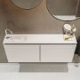 Mondiaz TURE Toiletmeubel 120x23x50cm met 1 kraangaten 2 deuren linen mat Wastafel Eden links Solid Surface Wit FK75341237 - Thumbnail 4