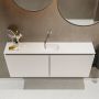 Mondiaz TURE Toiletmeubel 120x23x50cm met 0 kraangaten 2 deuren linen mat Wastafel Eden midden Solid Surface Wit FK75341236 - Thumbnail 4