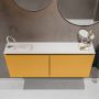 Mondiaz TURE Toiletmeubel 120x23x50cm met 1 kraangaten 2 deuren ocher mat Wastafel Eden links Solid Surface Wit FK75341177 - Thumbnail 4