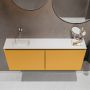 Mondiaz TURE Toiletmeubel 120x23x50cm met 0 kraangaten 2 deuren ocher mat Wastafel Eden links Solid Surface Wit FK75341178 - Thumbnail 4