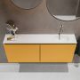 Mondiaz TURE Toiletmeubel 120x23x50cm met 0 kraangaten 2 deuren ocher mat Wastafel Eden rechts Solid Surface Wit FK75341180 - Thumbnail 4