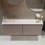 Mondiaz TURE Toiletmeubel 120x23x50cm met 1 kraangaten 2 deuren smoke mat Wastafel Eden links Solid Surface Wit FK75341117 - Thumbnail 4