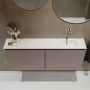 Mondiaz TURE Toiletmeubel 120x23x50cm met 0 kraangaten 2 deuren smoke mat Wastafel Eden rechts Solid Surface Wit FK75341120 - Thumbnail 4