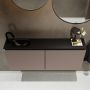Mondiaz TURE Toiletmeubel 120x23x50cm met 1 kraangaten 2 deuren smoke mat Wastafel Eden links Solid Surface Zwart FK75341473 - Thumbnail 4