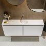 Mondiaz TURE Toiletmeubel 120x23x50cm met 0 kraangaten 2 deuren talc mat Wastafel Eden midden Solid Surface Wit FK75341026 - Thumbnail 4