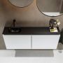 Mondiaz TURE Toiletmeubel 120x23x50cm met 0 kraangaten 2 deuren talc mat Wastafel Eden links Solid Surface Zwart FK75341387 - Thumbnail 4
